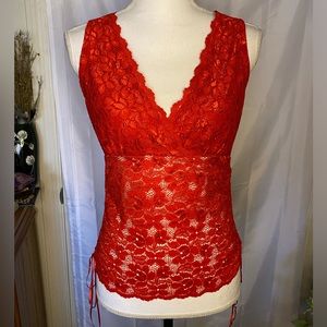Basic Universal, Red Lace, Lingerie Top